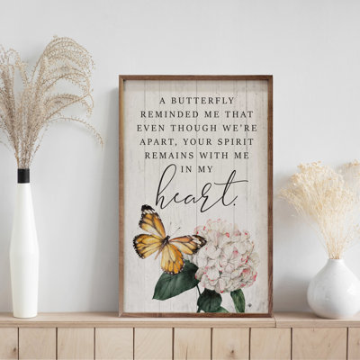 A Butterfly Reminded Me Flower Whitewash