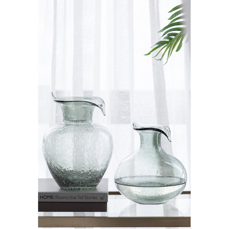 Helaine Glass Table Vase, 10.2" H x 7.5" W x 7.5" D