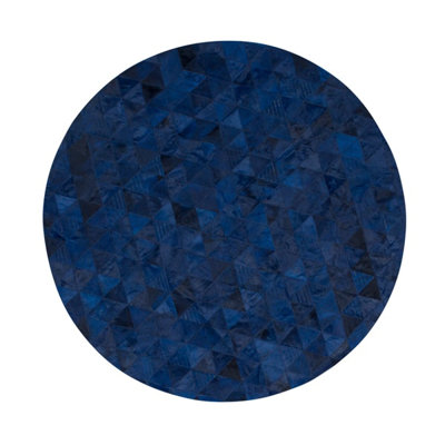 Art Hide Cowhide Area Rug in Blue