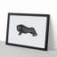 Wombat Illustration in Black & White - Framed Print-55641734-55641726