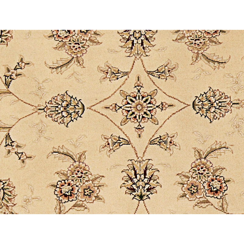 High-Quality Hand-Knotted Ivory Area Rug