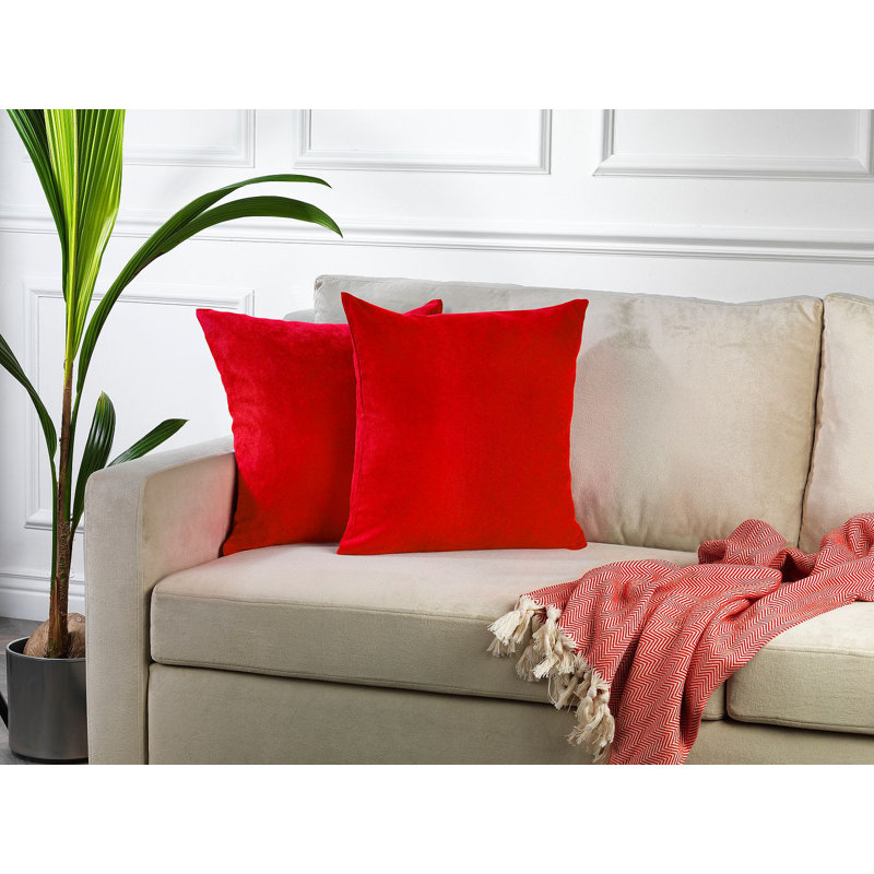 Indoor / Outdoor Square Scatter Cushion Cover, 30 x 30cm, Red