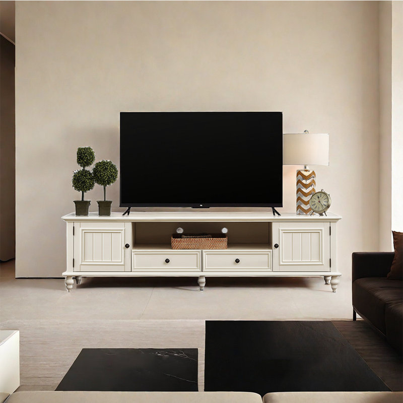 Modern style TV stand, Cream, 70.86'' W X 15.74'' D X 21.65'' H