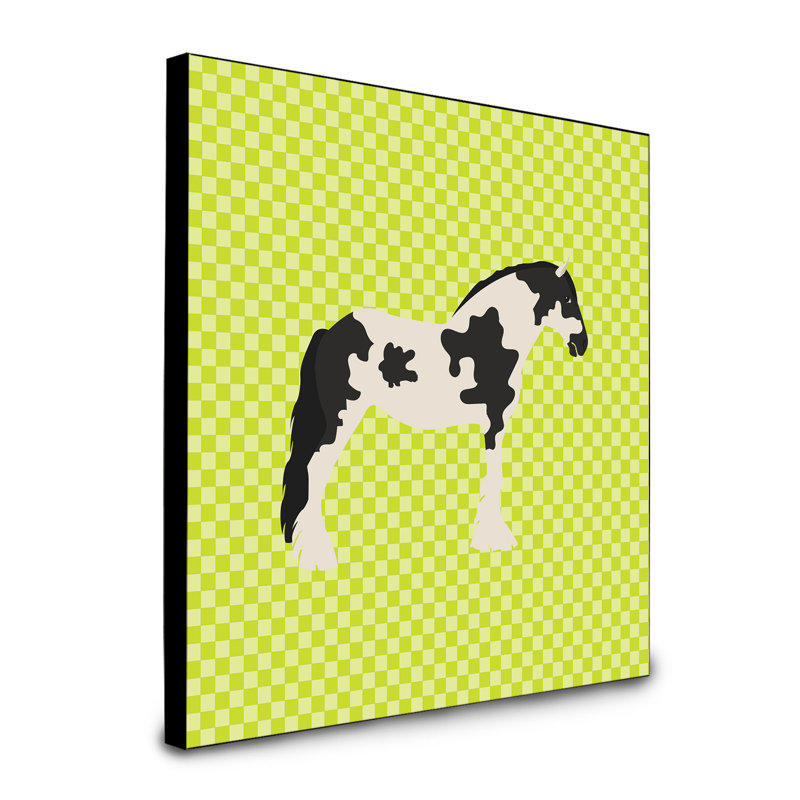 « cyldesdale cheval check », art encadré Pisa, Vert