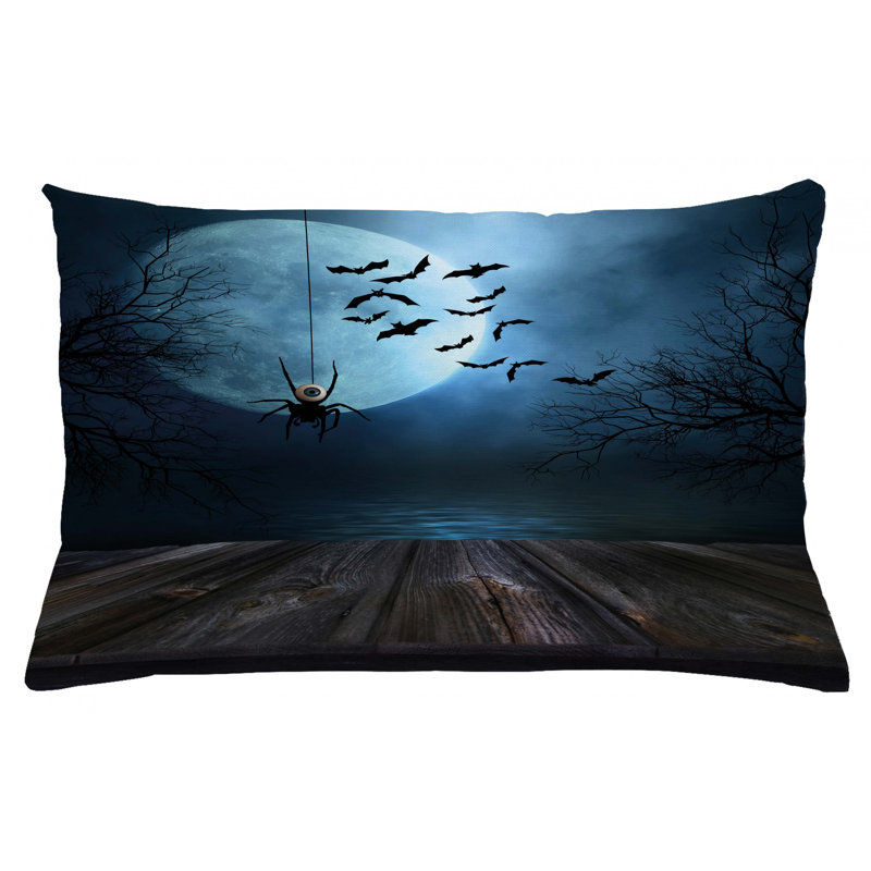 Housse de coussin lombaire intérieur/extérieur halloween, 16 po x 26 po