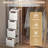 Inbox Zero 2 Pcs 4-drawer Narrow Rolling Storage Cabinet With Pull Handles Built-in Wheels