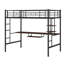 Lit mezzanine avec bureau et tablette