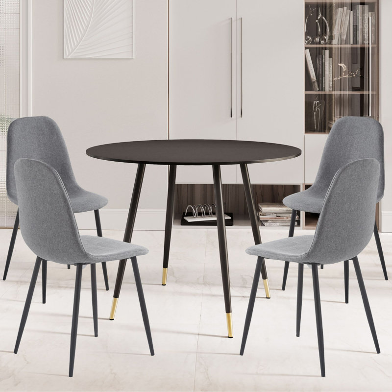 Antigua 4 - Person Dining Set, Black