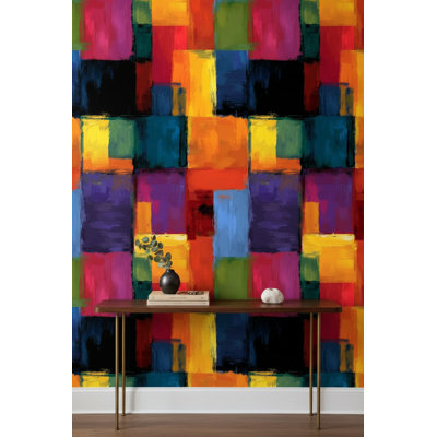 Papier peint dynamique à motif géométrique vibrant
