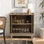 Armoire d'appoint en chêne 31,5 po avec portes tambour rondes