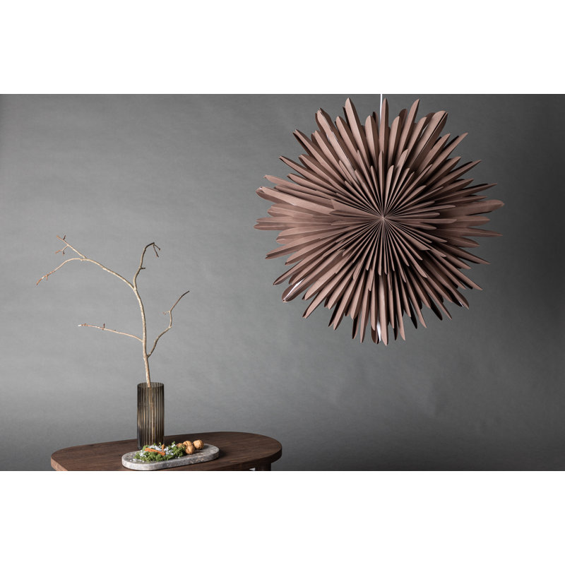 Brooklana 1 - Light Geometric Pendant, 80cm H x 80cm W x 80cm D, Greige