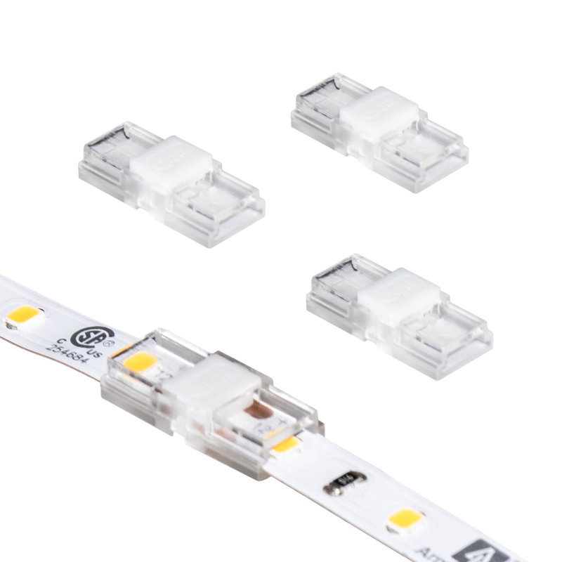 SureLock Pro 2 Pin Clear LED Strip Light Connectors, 4 Pack