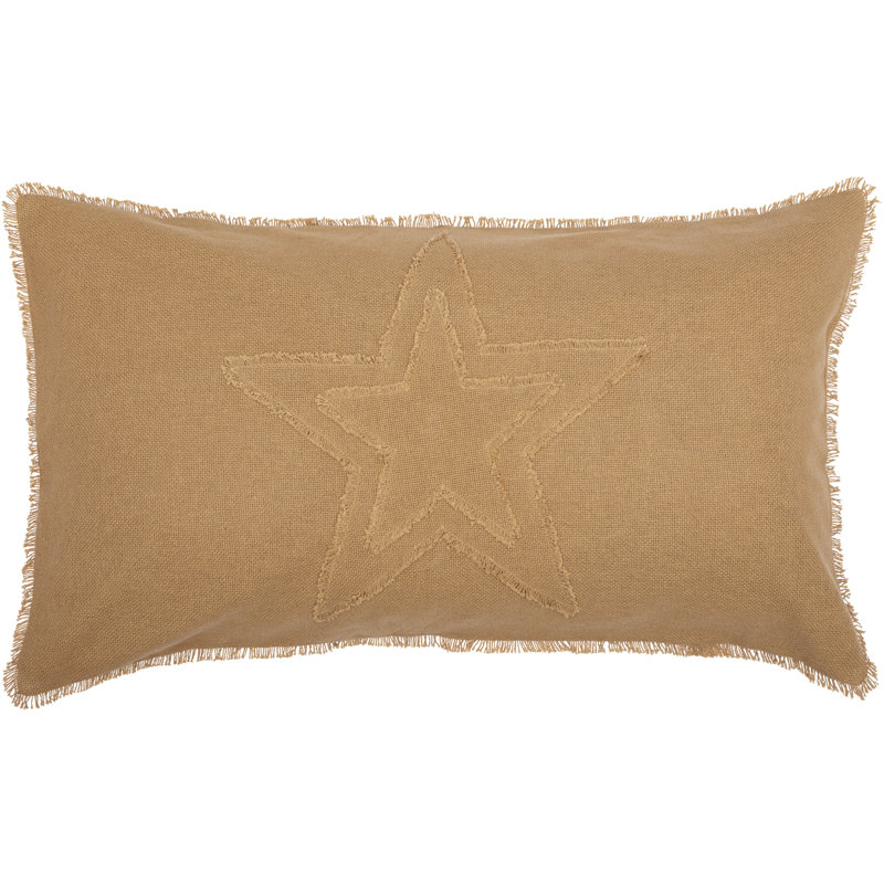 Burlap Antique White Star King Sham, King, Antique White