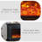 Black Solid + Manufactured Wood Heating Freestanding Fireplace