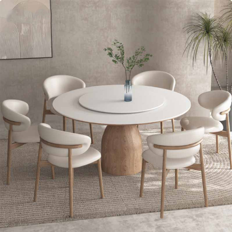 Ensemble de chaises rondes en bois massif, H 29,5 po x L 47,2 po x l 47,2 po