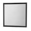 Grand miroir noir gris avec des accents argentés élégants Profondeur du miroir orné, fabrication en bois massif