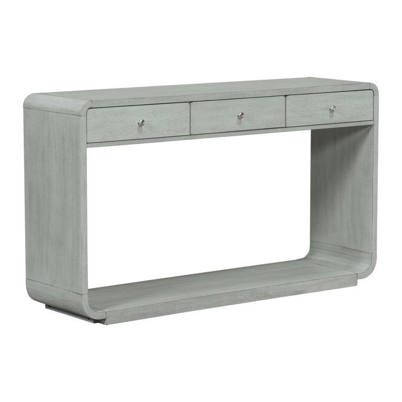 Console 55 po pour couloir antique, Vert sauge