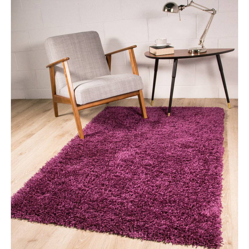 Ophiuchi Solid Colour Shag Area Rug, Rectangle 160 x 220cm