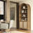 84.25''H Rattan Arched Bookcase With Adjustable Shelf-654932676