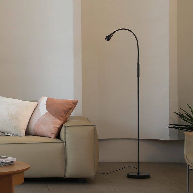 Lampe DEL sur pied 69 "réglable, Noir