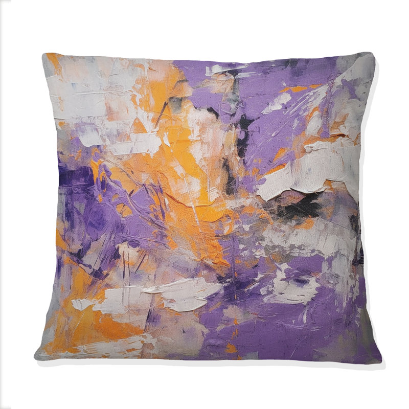 Évolution des mouvements abstraits expressionnisme III - Coussin décoratif avec peinture abstraite