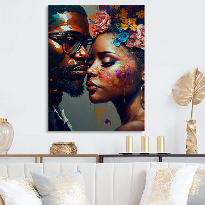 Art sur toile, "Couple amoureux"