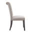 Ensemble de 2 chaises d'appoint en lin beige et finition grise