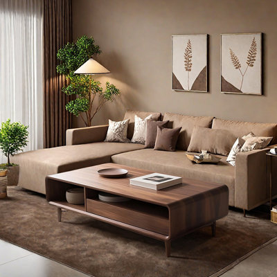 Nouvelle table basse en noyer de style chinois