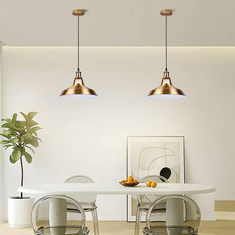 1 - Light Dome Pendant, Yellow Brass