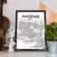 « phoenix city map », reproduction d’impression sur affiche en tons-31735016