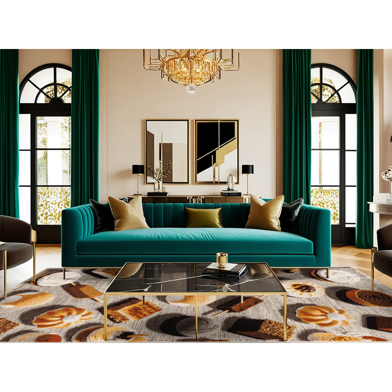  Tapis à motif de desserts lavables International Favorite Desserts, Tapis de couloir 2 pi x 4 pi