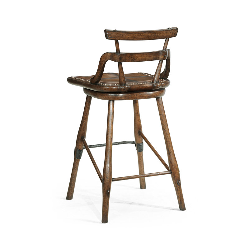 Sherwood Oak 30" Bar Stool, Dark Brown Tudor Oak, Dark Brown