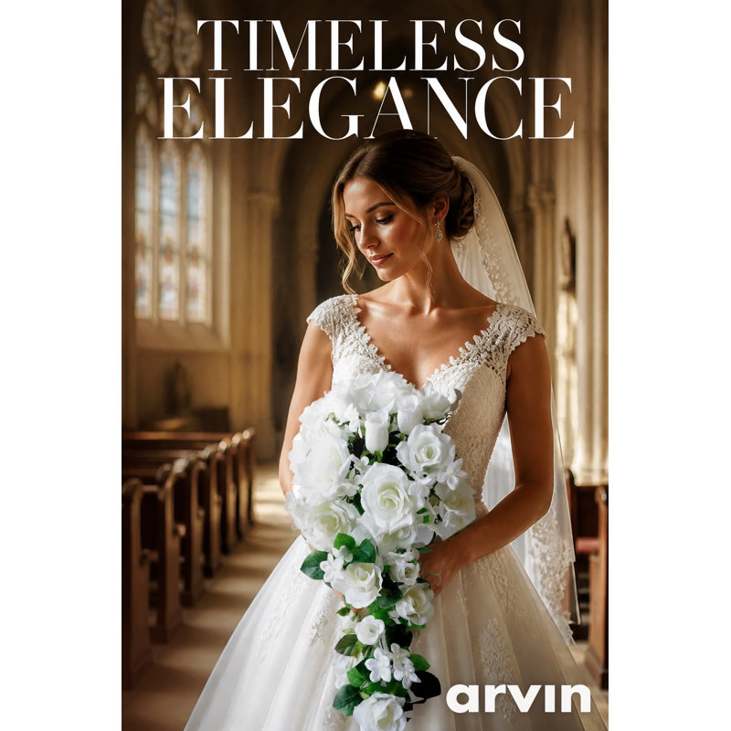 Bouquet de mariée en cascade 