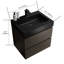 Meuble-lavabo de 24 po avec lavabo - tendance et fonctionnel, grand rangement, mouvement silencieux, grand volume de rangement biseauté,