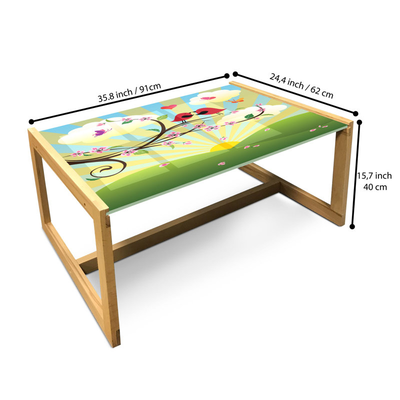 Jakkson Sled Coffee Table, 90cm H x 62cm W x 40cm D