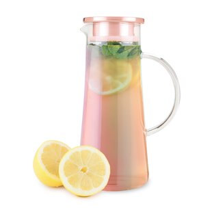 SMIRLY Glass Pitcher with Lid and Spout: Glass Water Pitcher with Lid, Iced  Tea Pitcher for Fridge, Glass Pitcher with Handle and Lid, Glass Juice  Pitcher, Glass Jug, Lemonade Pitcher, Glass Water