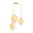 Hoshi 3 Light Chandelier by Noz Nozawa for Corbett Lighting