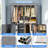  67-Inch Wide Wardrobe Closet with 4 Hanging Rods & 8 Shelves, Non-Woven Fabric Hanging Closet Organizer, 16mm Steel Tube Clothing Rack for Bedroom, Living Room, Closet, Garage, Dorm, Gray-872845221