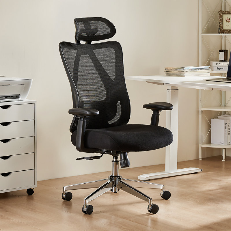 Chaise de bureau ergonomique Lajace, gris