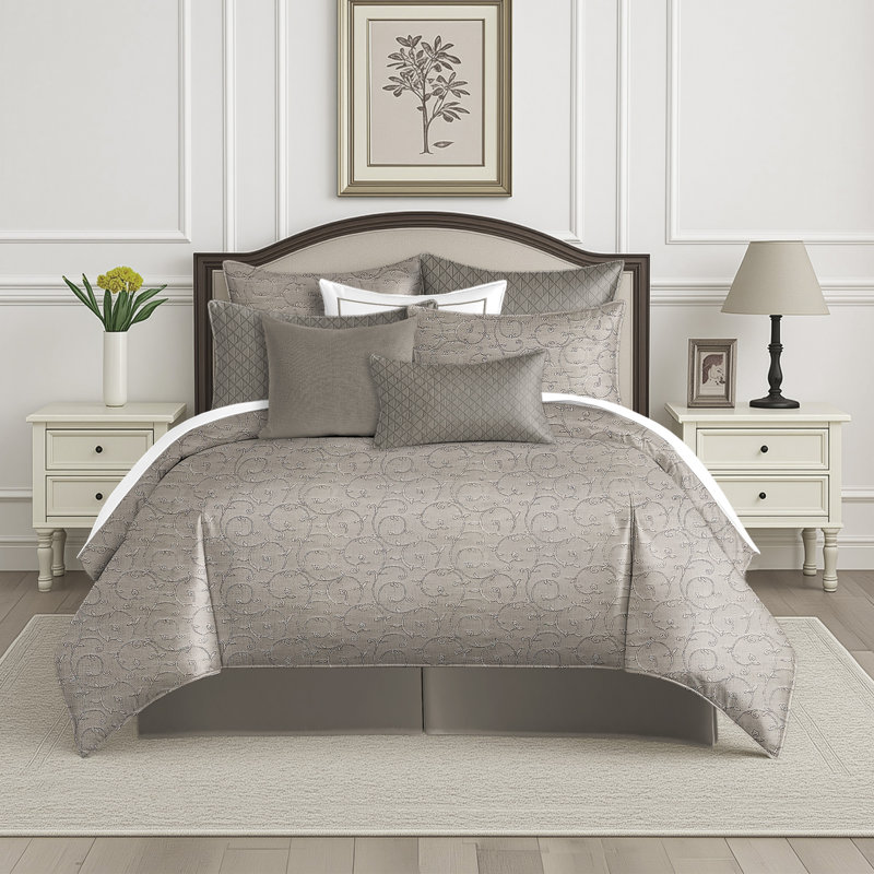 Ensemble d'édredon simple Bellagio, Édredon pour lit simple + 1 taie décorative stan
