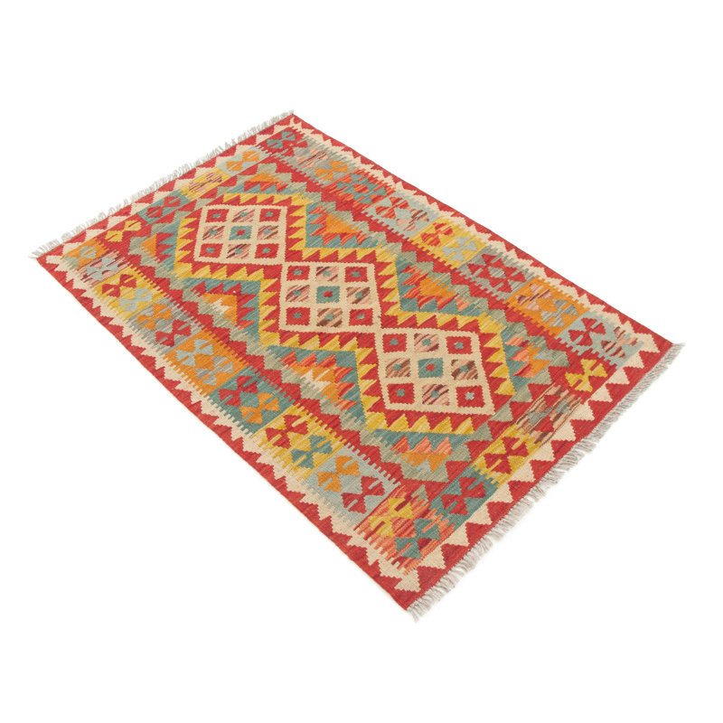 Geometric Wool Hand Woven 80cm X 115cm Area Rug
