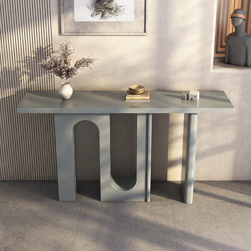 Console simple de style nordique, Bleu grisâtre, H 33,5 po x l 63 po x P 11,8 po