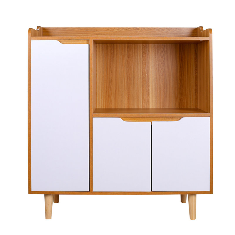 Fasching Solid Wood Rectangle Accent Cabinet, White