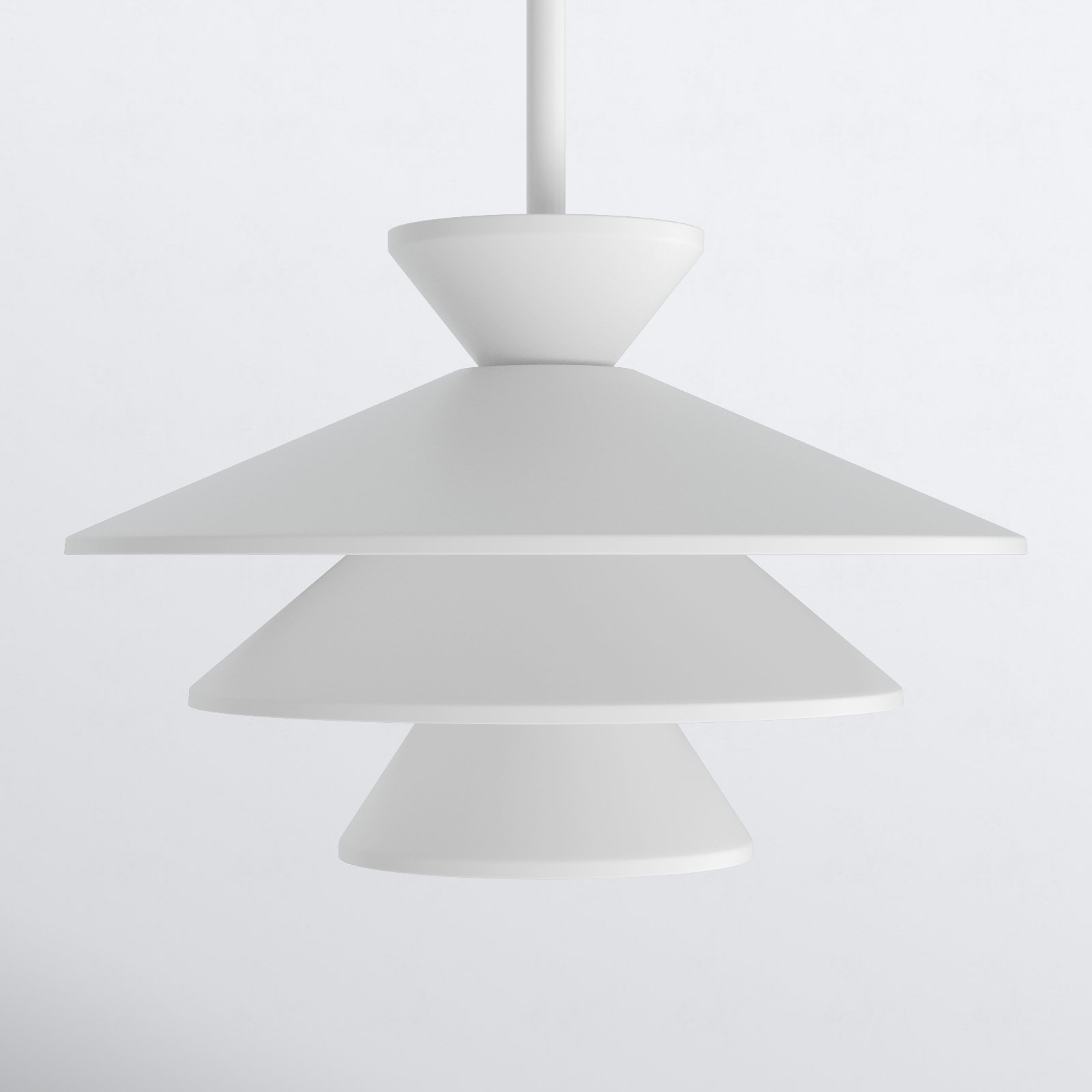 Vinnie 1 - Light Unique Cone Pendant, White