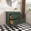 Ensemble de meuble-lavabo autoportant vert 36 po entièrement assemblé avec structure en bois massif et plateau en marbre d'ingénierie-1518524215