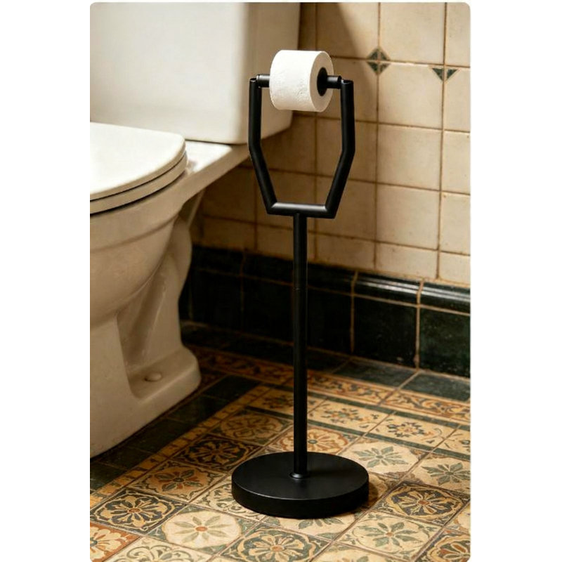 Porte-papier hygiénique sur pied RicheMake (noir)