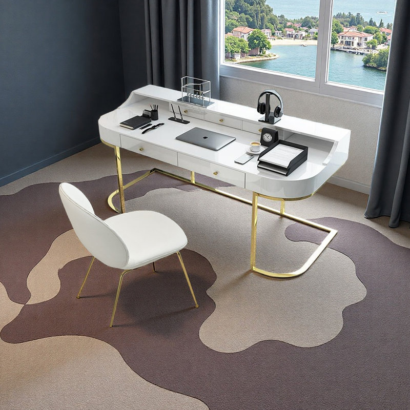 Bureau unique de style français, H 29,52 po x l 62,99 po x P 23,62 po