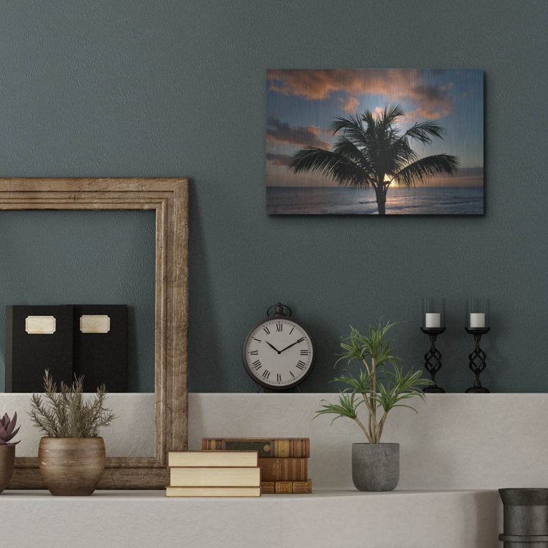 «Palm Tree Sunset II» par Dennis Frates, H 12 po x l 16 po