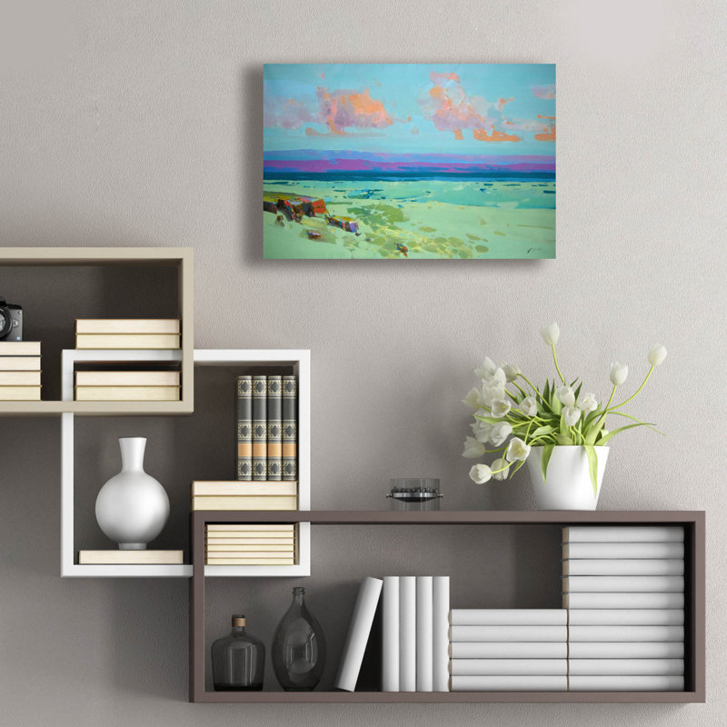 «Pacific Coast 3» par Vahe Yeremyan, art mural en verre acrylique, H 16 po x l 24 po x P 0,2 po