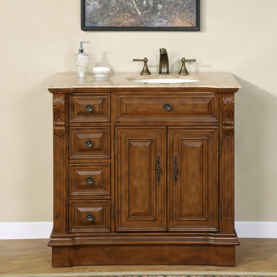 Tacoma 38'' Single Bathroom Vanity with Stone Top